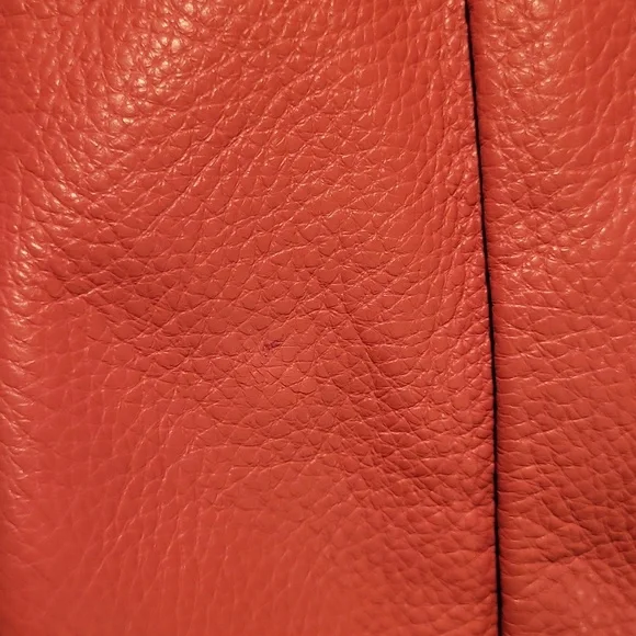 Coach Avery Pebbled Leather Satchel, Coral - Picture 7 of 7